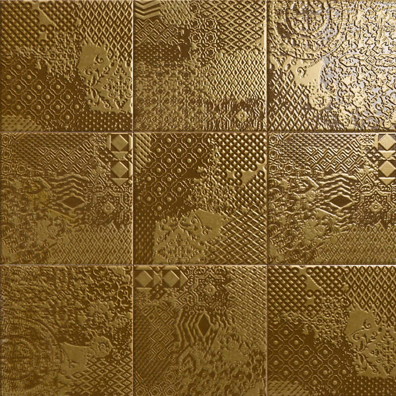 Metal Tiles Decor Gold 20x20