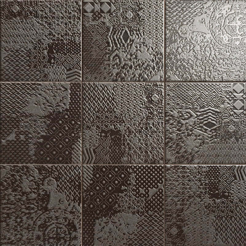 Metal Tiles Decor Silver 20x20