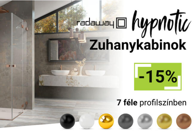Hypnotic zuhanykabinok, most 15% kedvezménnyel!